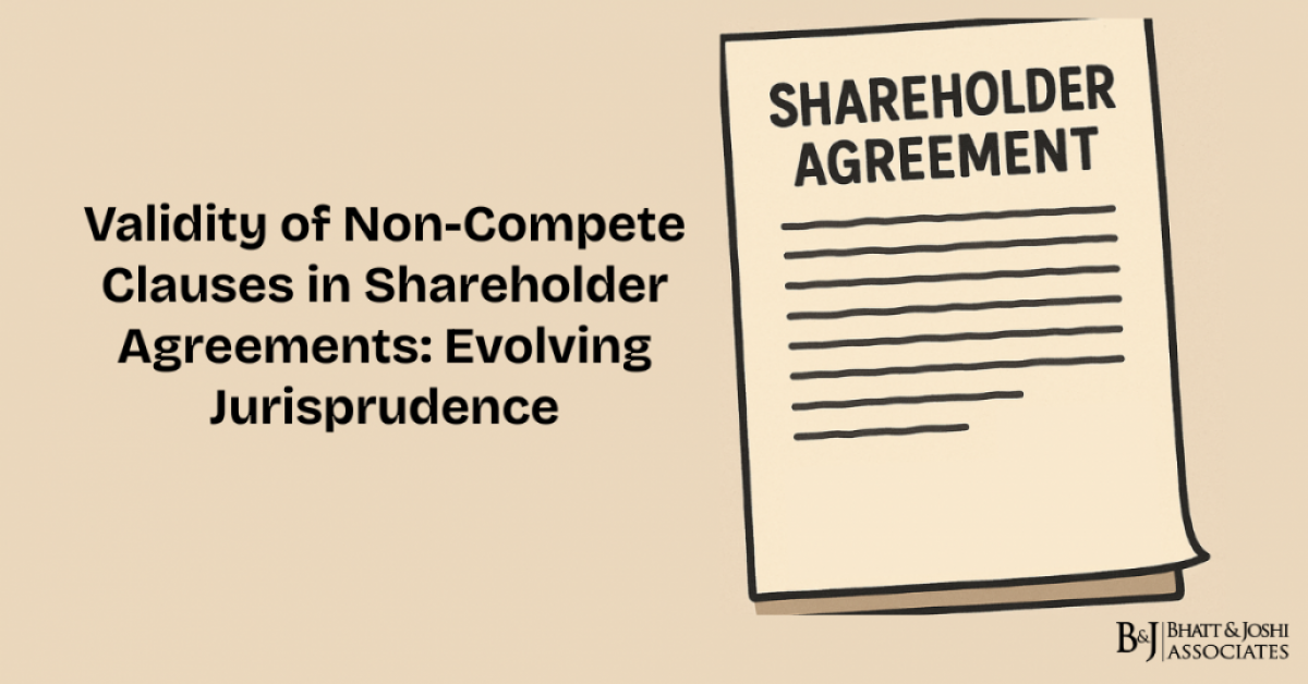 Validity of Non-Compete Clauses in Shareholder Agreements Evolving Jurisprudence Validity of Non-Compete Clauses in Shareholder Agreements: Evolving Jurisprudence