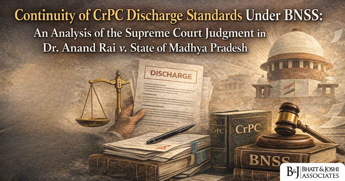Continuity of CrPC Discharge and Framing of Charges Under BNSS Supreme Court Judgment in Dr. Anand Rai v. State of Madhya Pradesh