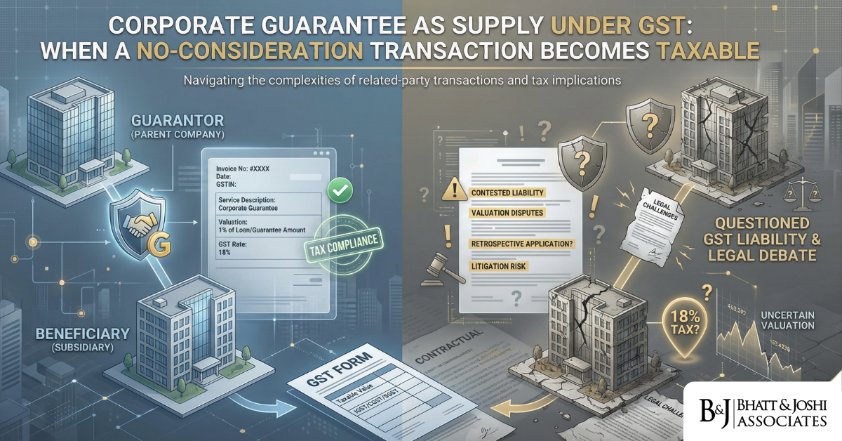 Corporate Guarantee on GST When Does a No-Consideration Transaction Become Taxable Under Section 7(1)(c)