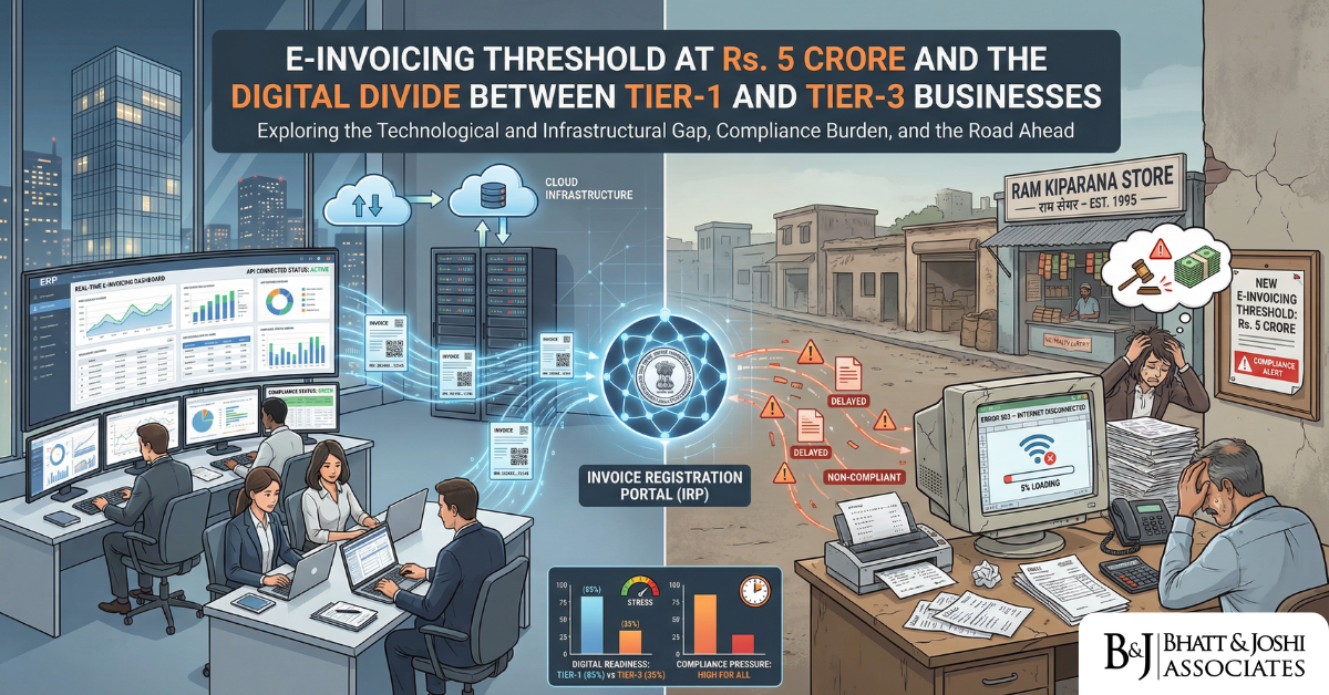 E-Invoicing Threshold Limit of Rs. 5 Crore Analyzing the Digital Divide Between Tier-1 and Tier-3 Businesses