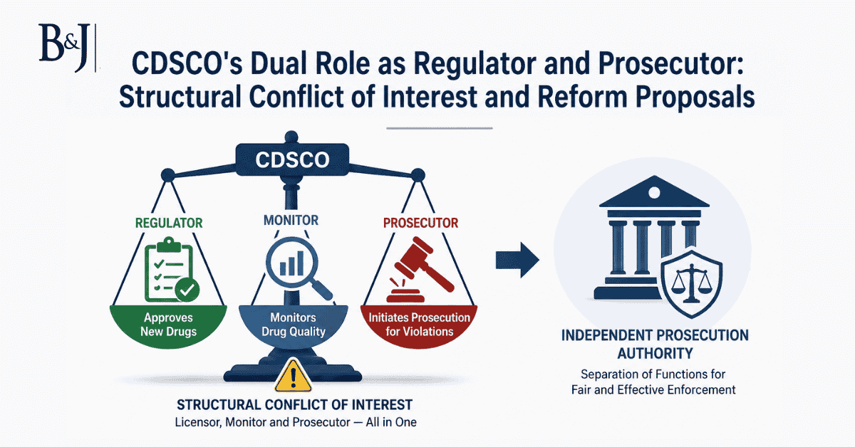 CDSCO Dual Role as Regulator and Prosecutor Structural Conflict of Interest and Reform Proposals