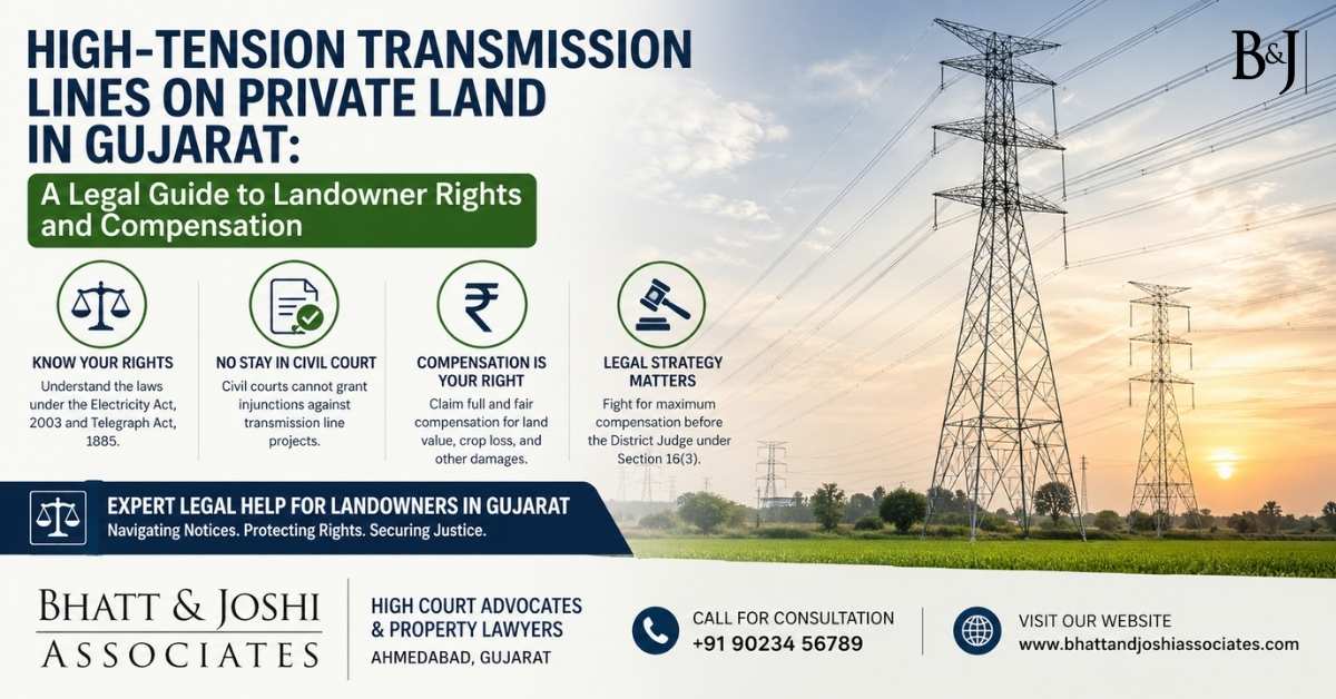 High-Tension Transmission Lines on Private Land in Gujarat A Legal Guide to Landowner Rights and Compensation