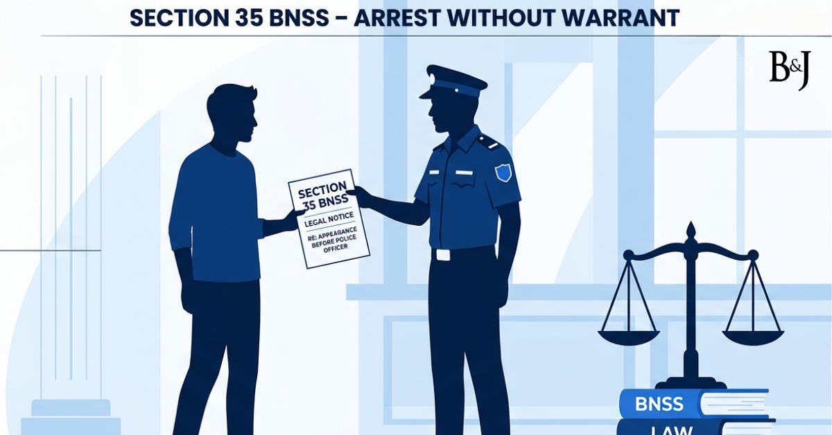 Section 35 BNSS Police Arrest Without Warrant, Notice Rule & Arnesh Kumar Guidelines (2026)
