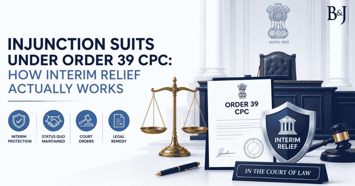 Injunction Suits Under Order 39 CPC How Interim Relief Actually Works