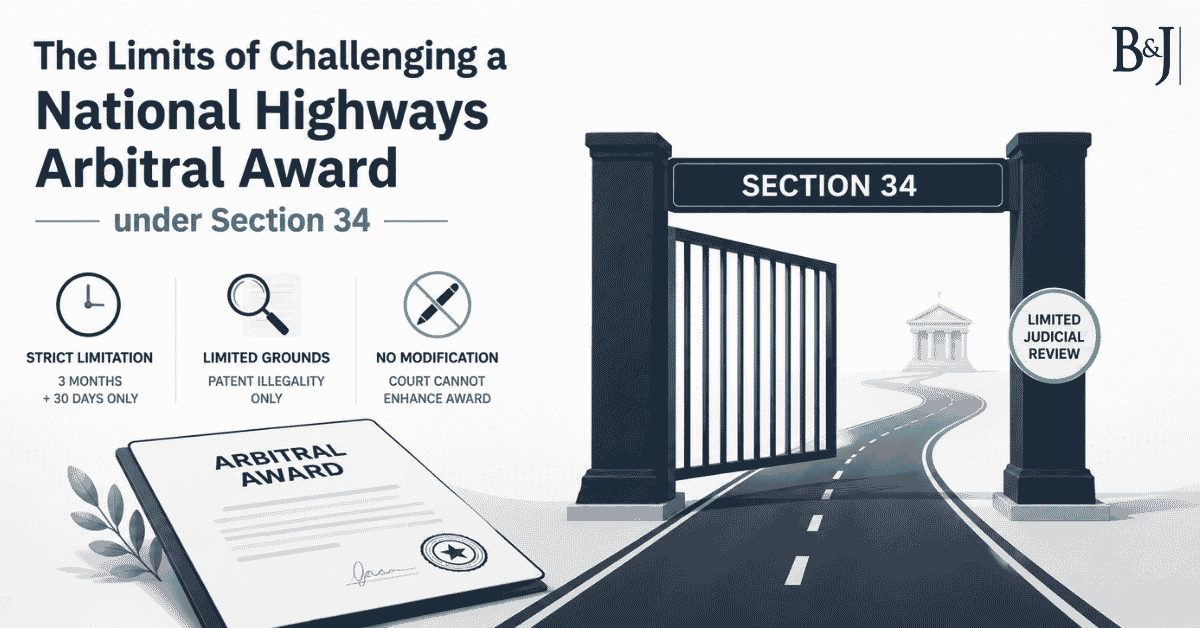Challenge a National Highways Arbitral Award Under Section 34