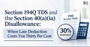 Section 194Q TDS and the Section 40(a)(ia) Disallowance When Late Deduction Costs You Thirty Per Cent